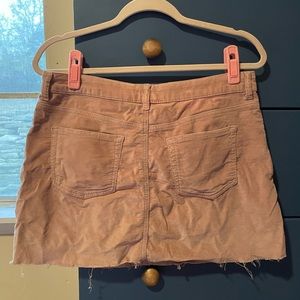 Pink Velour TopShop Mini Skirt